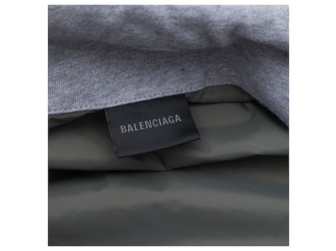 Balenciaga Borsa Hobo in jersey grigio con logo 3B Marrone - vista 5
