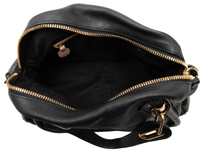 Chloé Paraty Satchel aus Narbenleder in Schwarz, Größe Medium - Ansicht 4