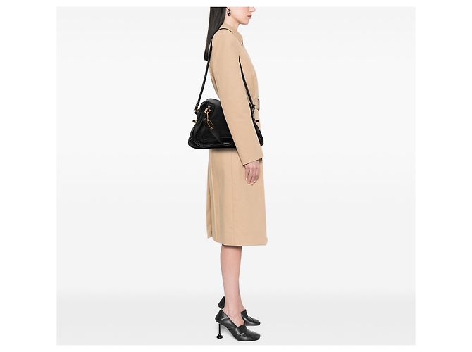 Chloé Paraty Satchel aus Narbenleder in Schwarz, Größe Medium - Ansicht 6