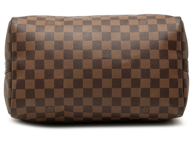 Louis Vuitton Brown Damier Ebene Speedy Bandouliere 30 Marrone - vista 3