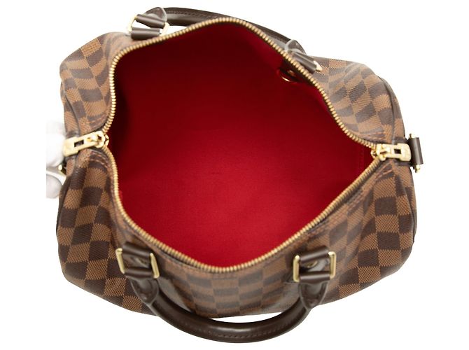 Louis Vuitton Brown Damier Ebene Speedy Bandouliere 30 Marrone - vista 4