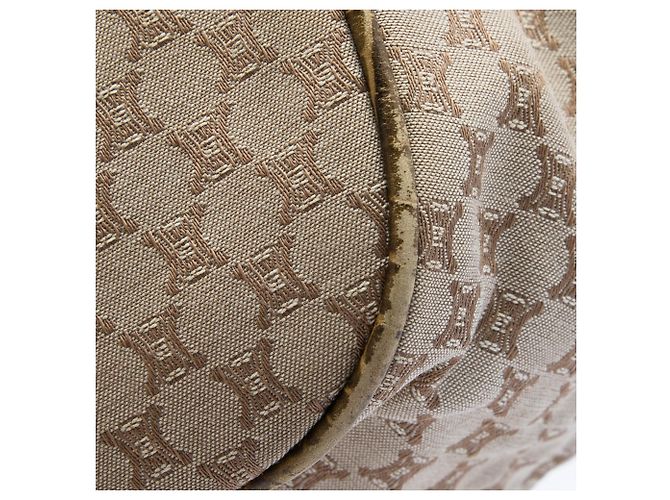 Céline Borsa Celine Beige Macadam Canvas con nappina e chiusura a telaio - vista 7