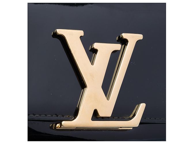 Clutch Louis Vuitton Louise in Vernis Nero - vista 5