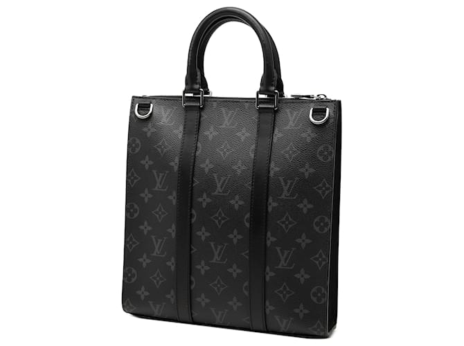 Louis Vuitton Black Monogram Eclipse Sac Plat Nero - vista 2