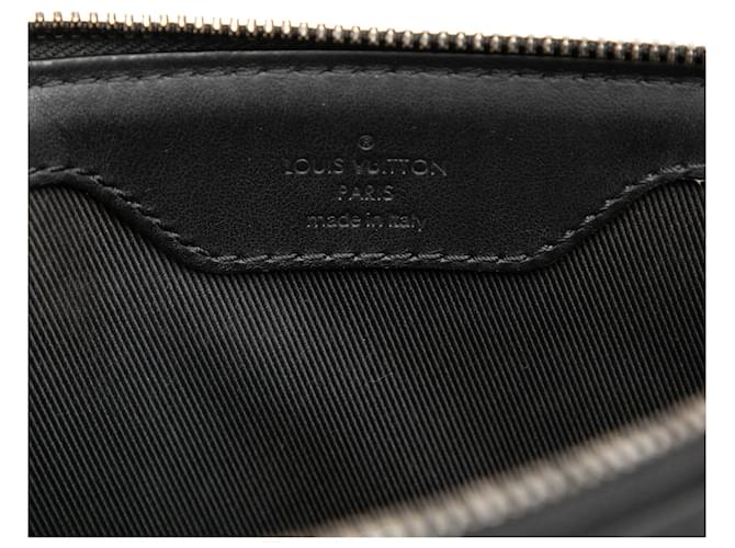 Louis Vuitton Black Monogram Eclipse Sac Plat Nero - vista 5
