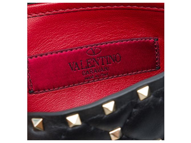 Borsa cintura Valentino Rockstud Spike in lambskin nero - vista 5