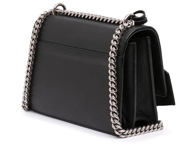 Saint Laurent Black Small Grained Calfskin Monogram Sunset Crossbody Nero - vista 2