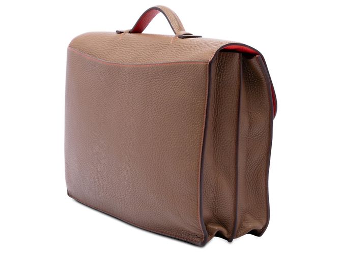 Hermès Brown Togo Sac A Depeches 38 Marrone - vista 2