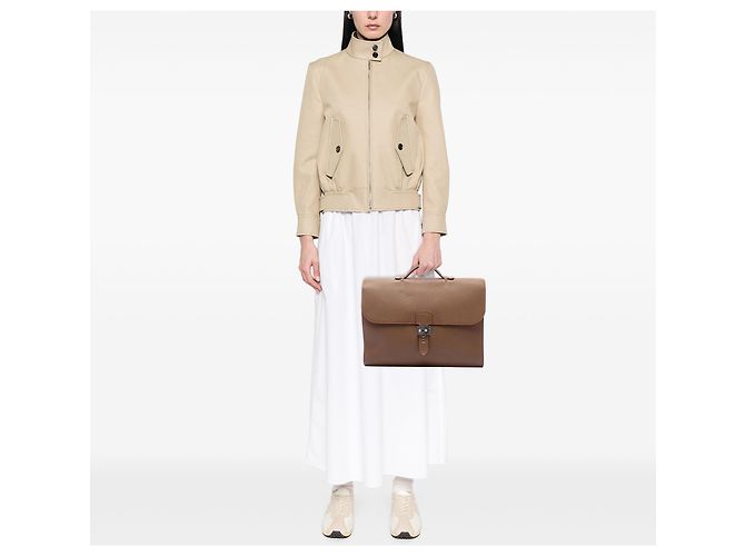 Hermès Brown Togo Sac A Depeches 38 Marrone - vista 6