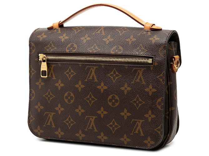 Louis Vuitton Brown Monogram Pochette Metis Marrone - vista 2