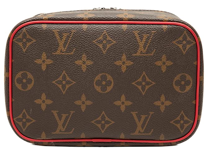 Louis Vuitton Brown Monogram Macassar Nice Mini Vanity Case Marrone - vista 3