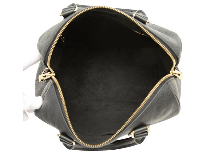 Louis Vuitton Black Monogram Giant Empreinte Speedy Bandouliere 25 Preto - vista 4