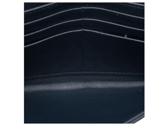 Dior Blue Oblique Canvas Saddle Wallet On Chain Navy blue - view 4