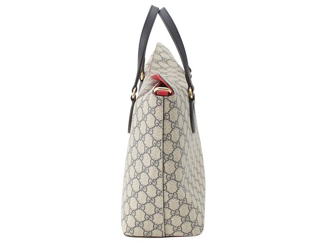 Borsa Tote Gucci Beige GG Supreme Linea A Fold Over - vista 3