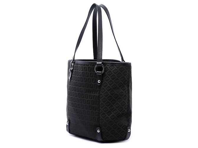 Fendi Brown Zucchino Canvas Tote Braun Dunkelbraun - Ansicht 2