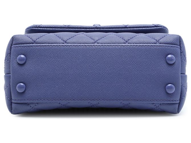 Borsa Chanel Purple Extra Mini Quilted Caviar Incognito Coco Top Handle Porpora - vista 3