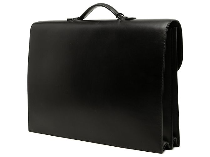 Hermès Black Box Calf Sac a Depeches 41 Nero - vista 2