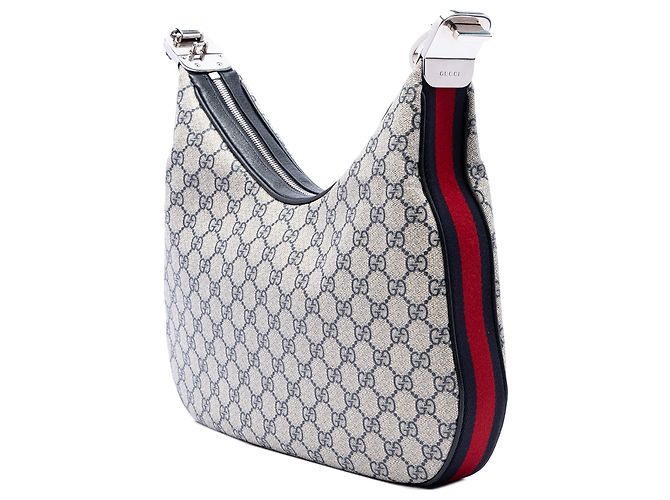 Borsa a tracolla Gucci Beige Large GG Supreme Web Attache - vista 3