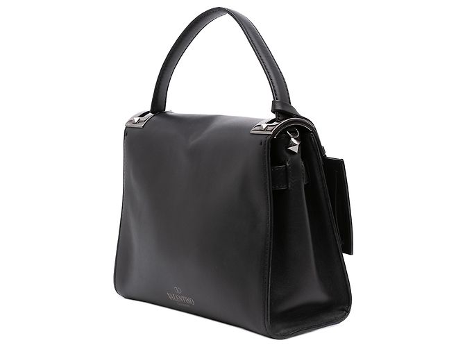 Valentino Borsa My Rockstud Frame Small in pelle nera Nero - vista 2