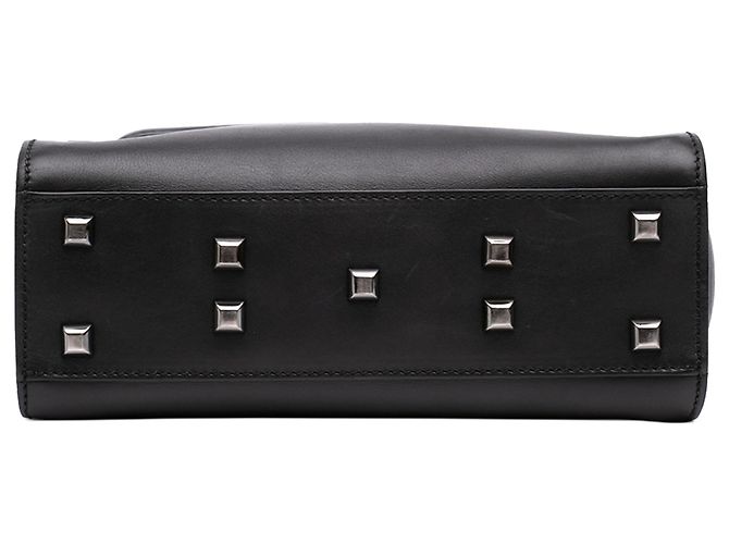 Valentino Borsa My Rockstud Frame Small in pelle nera Nero - vista 3