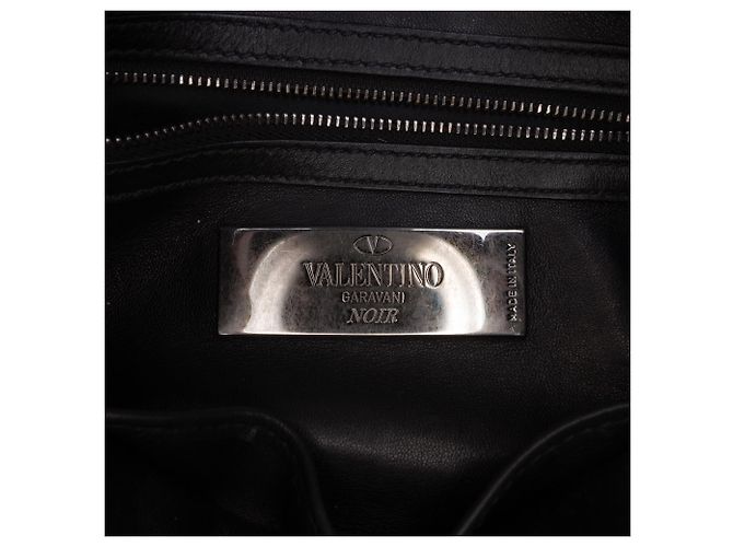 Valentino Borsa My Rockstud Frame Small in pelle nera Nero - vista 5