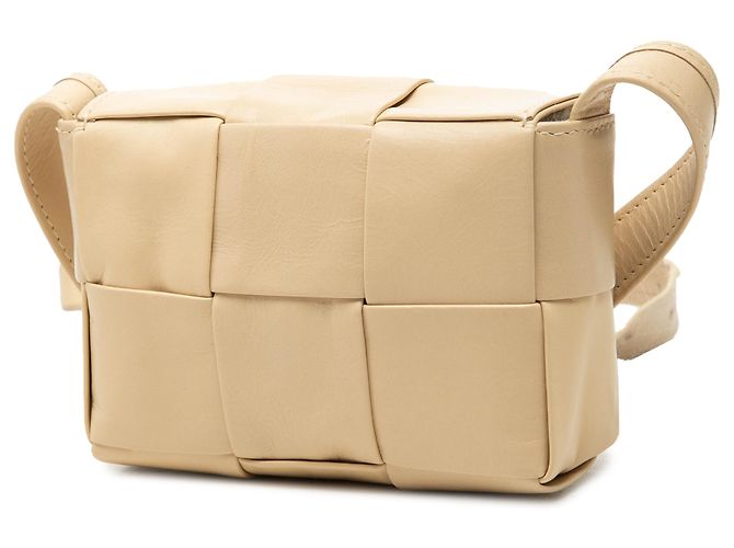 Bottega Veneta Borsa a tracolla Cassette in Nappa Intrecciato Brown Candy - vista 2