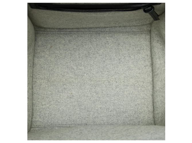 Céline Celine Gray Medium Felt Phantom Luggage Tote Marrone Grigio - vista 4
