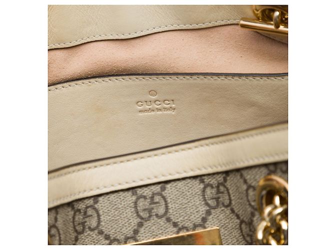 Gucci Beige Small GG Supreme Padlock Tote - Ansicht 5