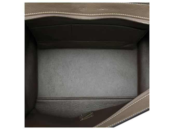 Céline Borsa Trapeze Celine Medium in vitello e camoscio marrone Taupe - vista 4