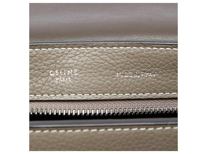 Céline Borsa Trapeze Celine Medium in vitello e camoscio marrone Taupe - vista 5