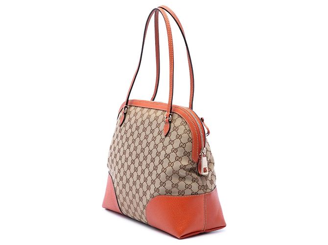 Borsa tote Gucci Bree Dome Medium in canvas GG beige - vista 2