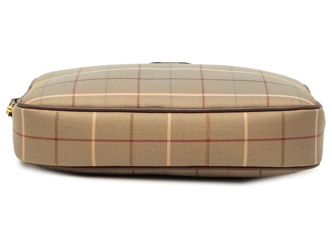 Clutch Burberry Brown Vintage Check Canvas Marrone Marrone chiaro - vista 3