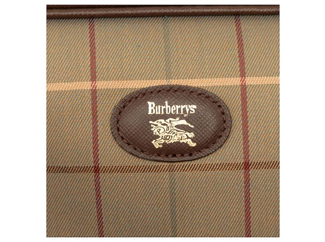 Clutch Burberry Brown Vintage Check Canvas Marrone Marrone chiaro - vista 5