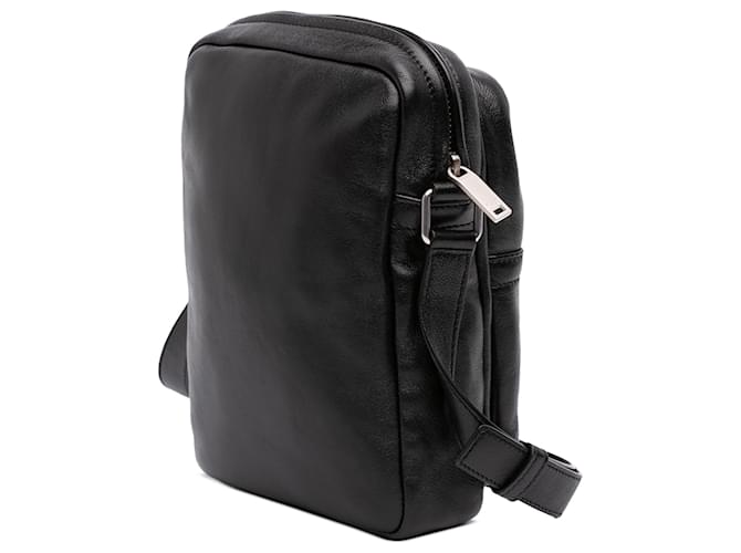 Borsa a tracolla Sid in pelle nera Saint Laurent Nero - vista 2