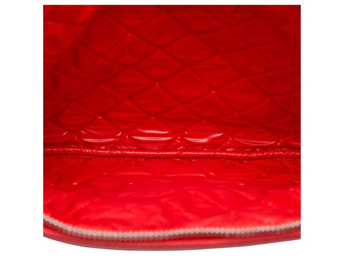 Clutch Chanel Red Medium Printed Lambskin Cuba La Habana O Case Rosso - vista 4