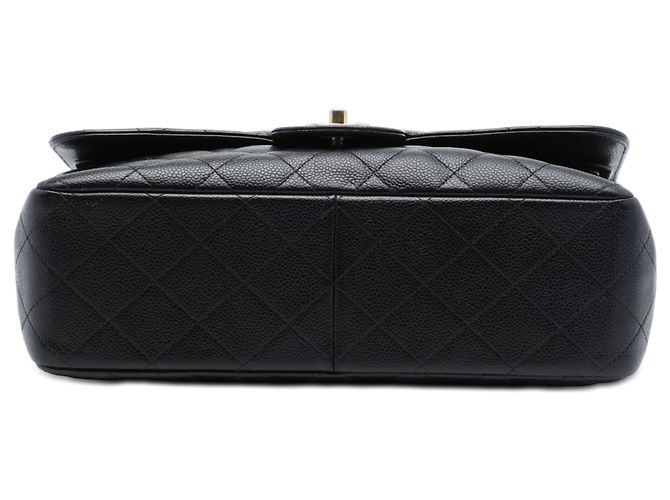 Chanel Black Jumbo Classic Caviar Double Flap Nero - vista 3