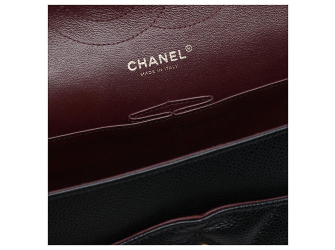 Chanel Black Jumbo Classic Caviar Double Flap Nero - vista 5