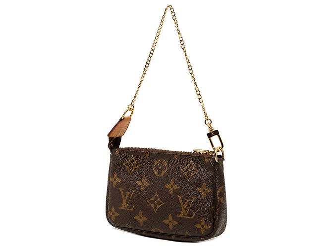Louis Vuitton Brown Monogram Mini Pochette Accessoires Marrone - vista 2