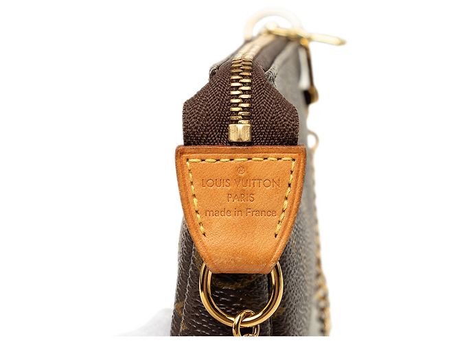 Louis Vuitton Brown Monogram Mini Pochette Accessoires Marrone - vista 5
