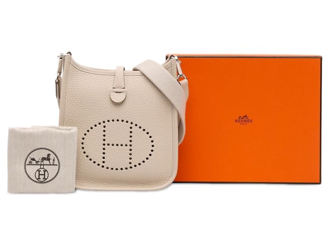 Hermès White Clemence Evelyne 16 Amazone Bianco Crudo - vista 7
