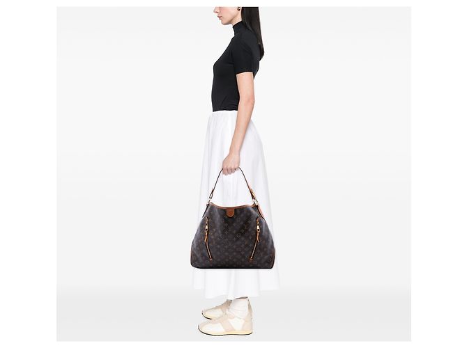 Louis Vuitton Brown Monogram Delightful GM Marrone - vista 6