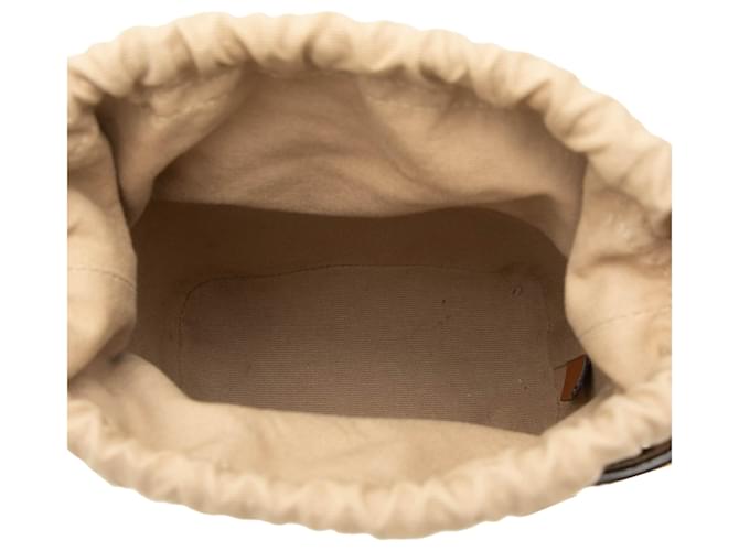 Mini borsa a secchiello Roy in vernice marrone Chloé Caramello - vista 4