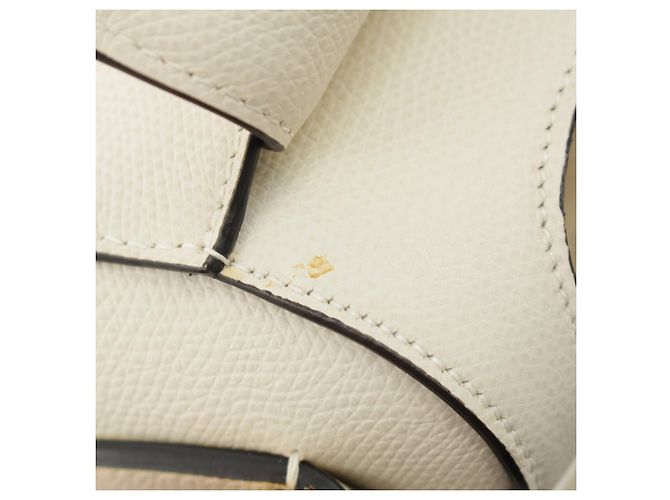 Sac Saddle Dior en veau grainé blanc - vue 10