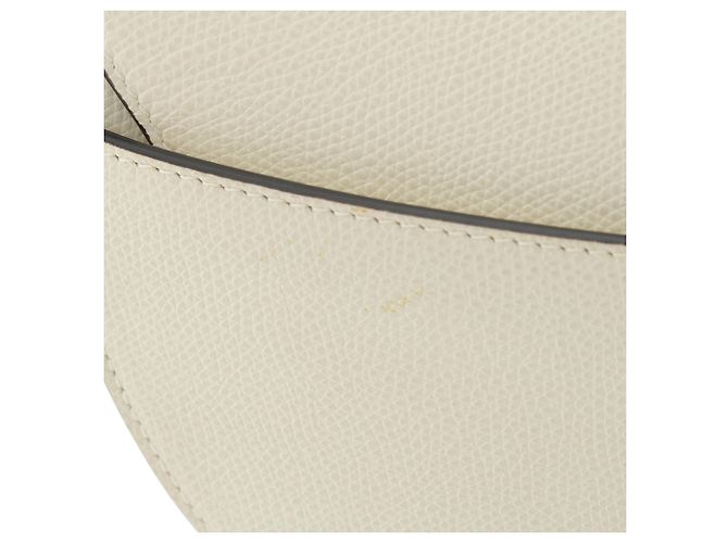 Sac Saddle Dior en veau grainé blanc - vue 11