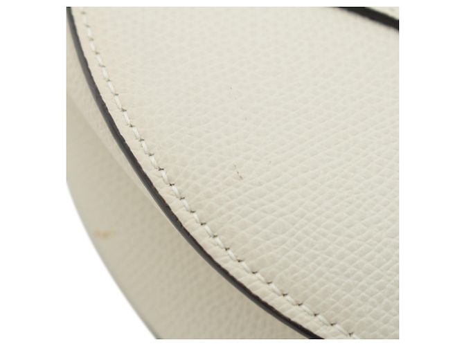 Sac Saddle Dior en veau grainé blanc - vue 15