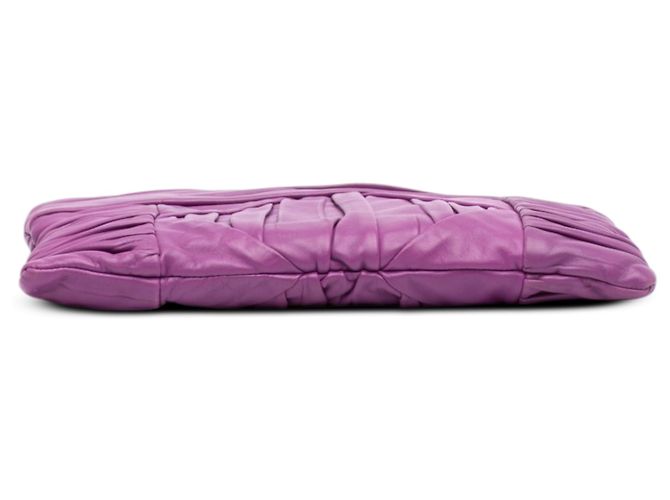Clutch Prada in Nappa plissettata viola Porpora - vista 3
