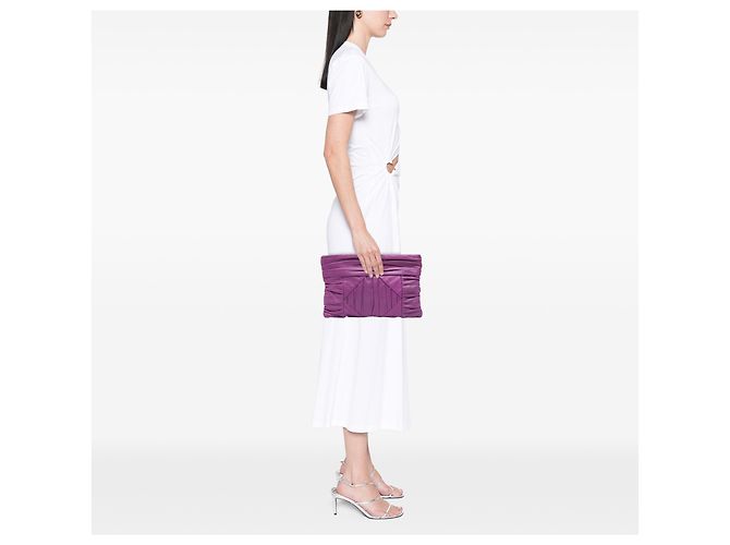 Clutch Prada in Nappa plissettata viola Porpora - vista 6