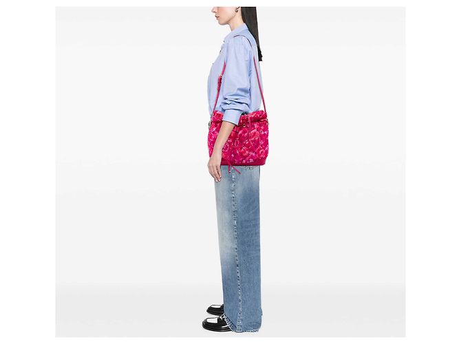 Louis Vuitton Pink Limited Edition Monogram Nylon Ikat Noefull MM Rosa - vista 7