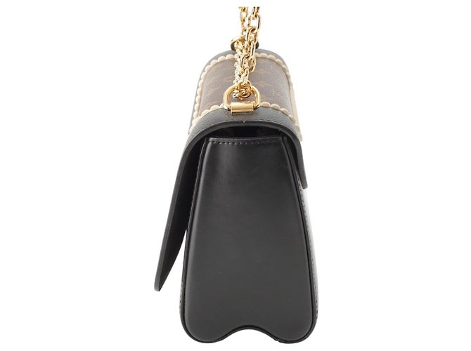 Louis Vuitton Brown Monogram and Calfskin Twist MM Marrone - vista 3