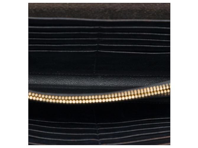 Portafoglio a catena Saint Laurent Gold Metallic Grain De Poudre Matelasse Chevron Monogram D'oro - vista 4